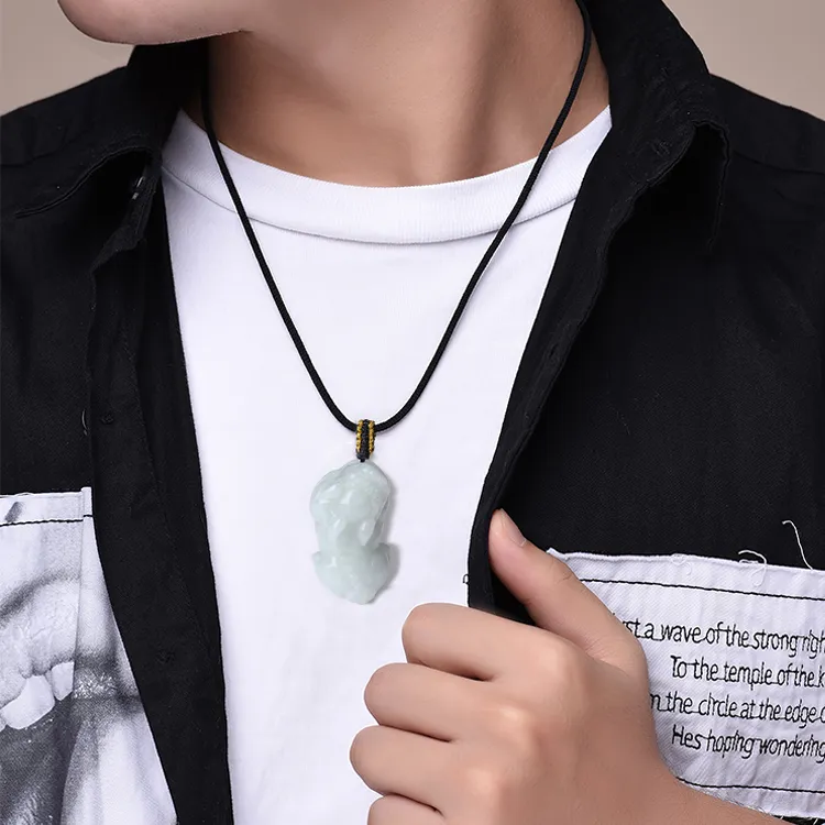 D.Get Glutinous Jade Necklaces Unisex-1