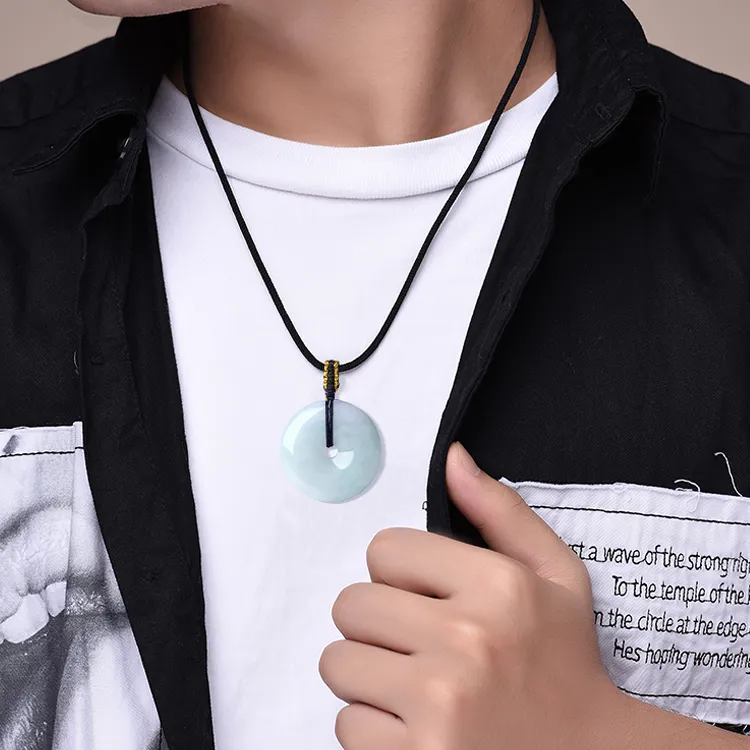D.Get Glutinous Jade Jadeite Necklaces Unisex-5