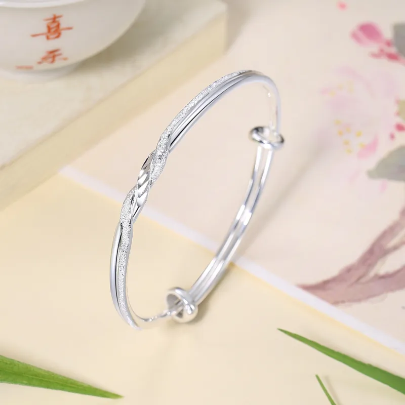 D.Get S999 Fine Silver Sterling Silver Bracelets Unisex-3