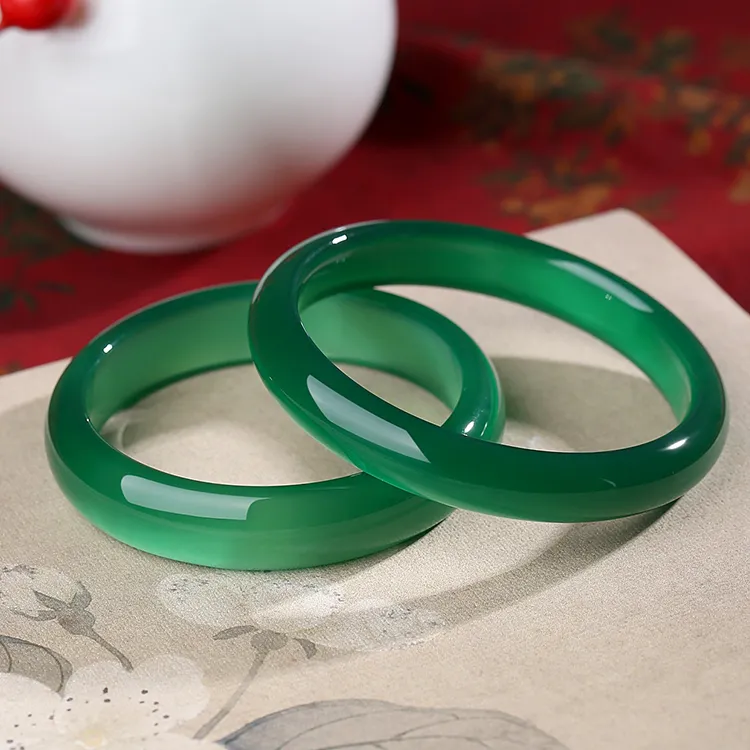 D.Get Chalcedony Jade Bangles Unisex-6
