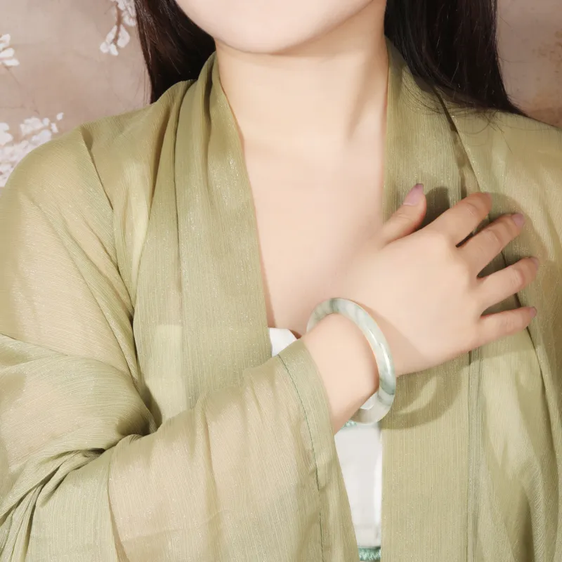 D.Get Tianshan Jade Bangles Unisex-4