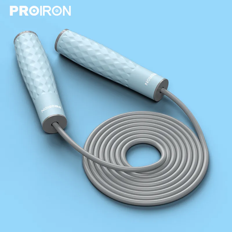PROIRON Aerobic Fat Reduction Non Countable Weighted Jump Rope Adults PVC Rope, Silicone+PP Controller 3m-7