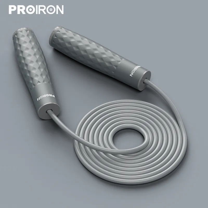 PROIRON Aerobic Fat Reduction Non Countable Weighted Jump Rope Adults PVC Rope, Silicone+PP Controller 3m-14