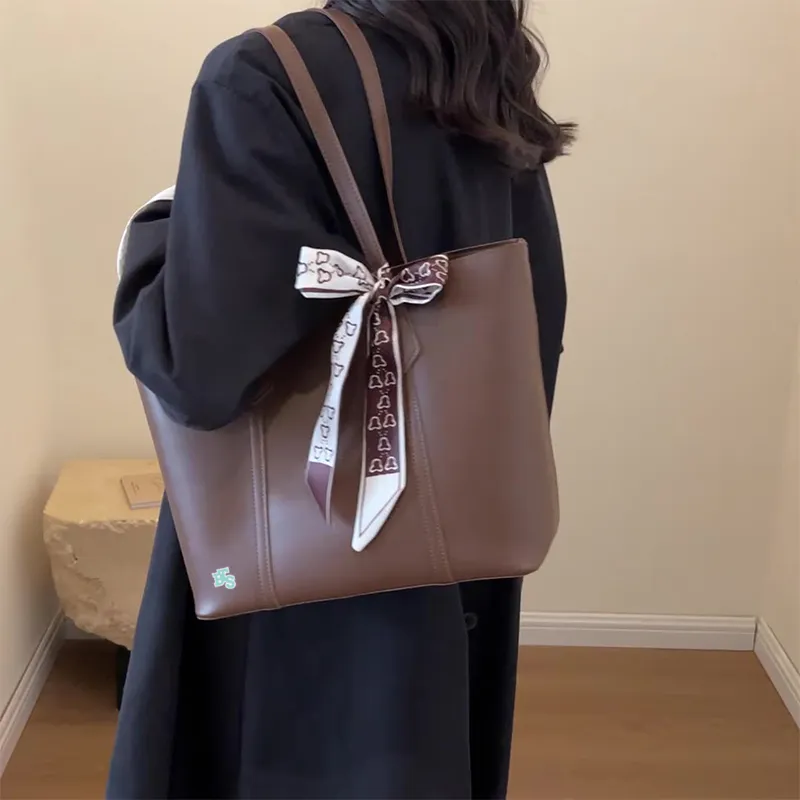 BETTERSAY PU Tote Bag, Shoulder Bag Regular Women's Black/Brown/Ecru/Coffee-12