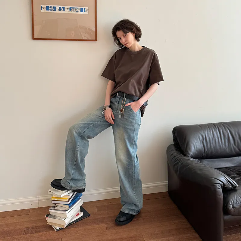 COUNTRY MOMENT Jeans Unisex Washed Blue-4