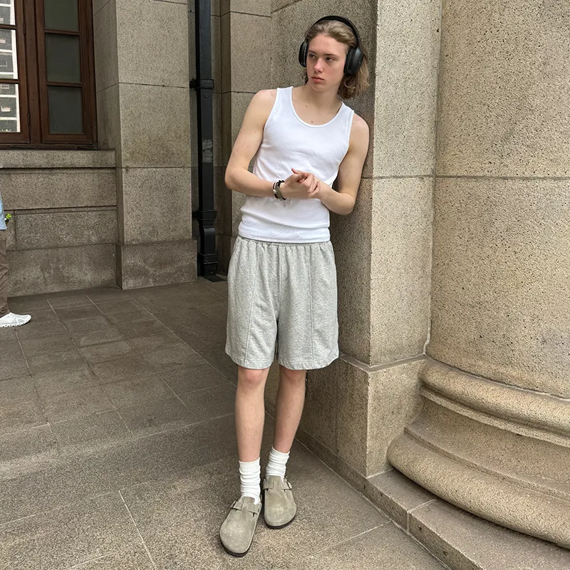 COUNTRY MOMENT Casual Shorts Unisex Gray-6