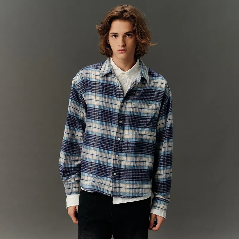 COUNTRY MOMENT Shirt Unisex Blue Plaid-4