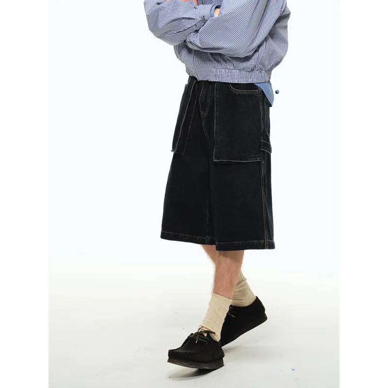 COUNTRY MOMENT Denim Shorts Unisex Denim Blue-4
