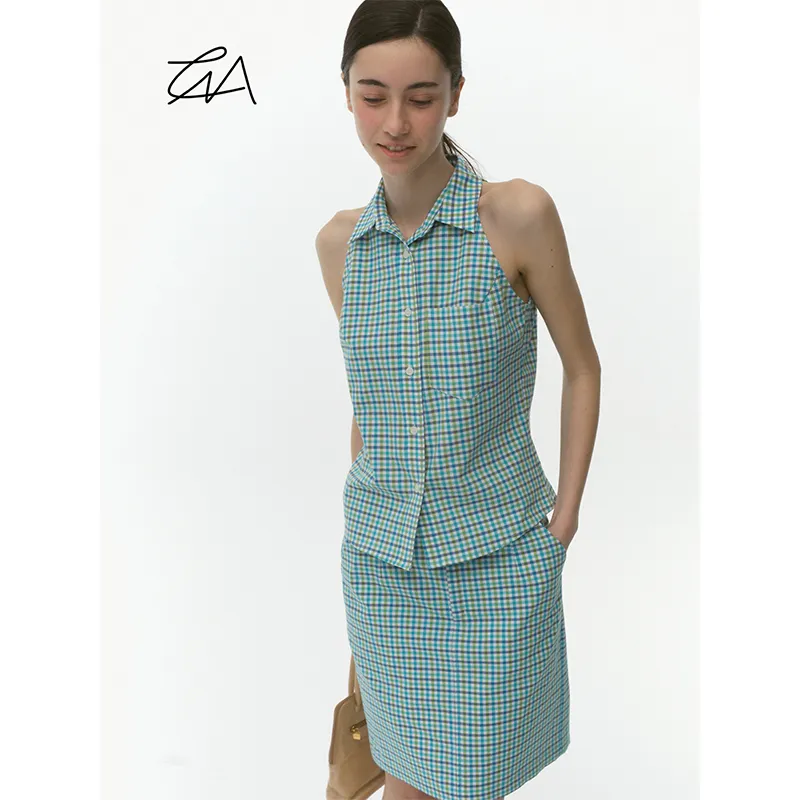 COUNTRY MOMENT Shirts Women's Green Plaid-2