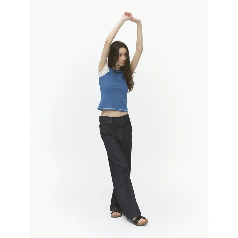 COUNTRY MOMENT T Shirt Women's Blue White-4