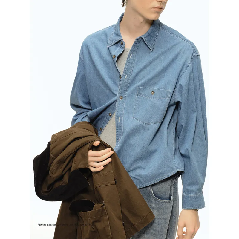 COUNTRY MOMENT Shirt Unisex Light Denim Blue-2
