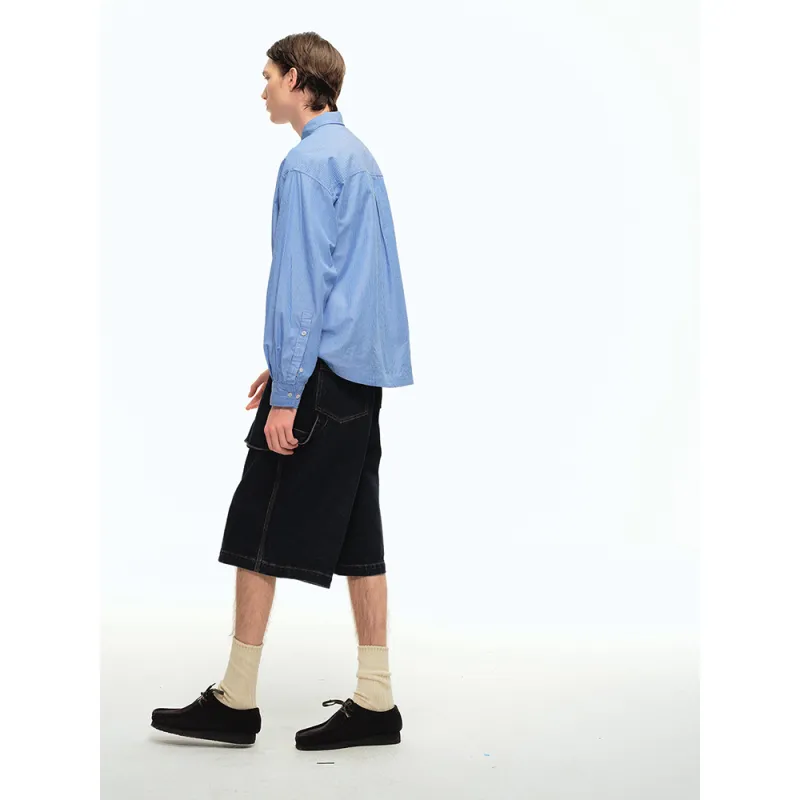 COUNTRY MOMENT Denim Shorts Unisex Denim Blue-5