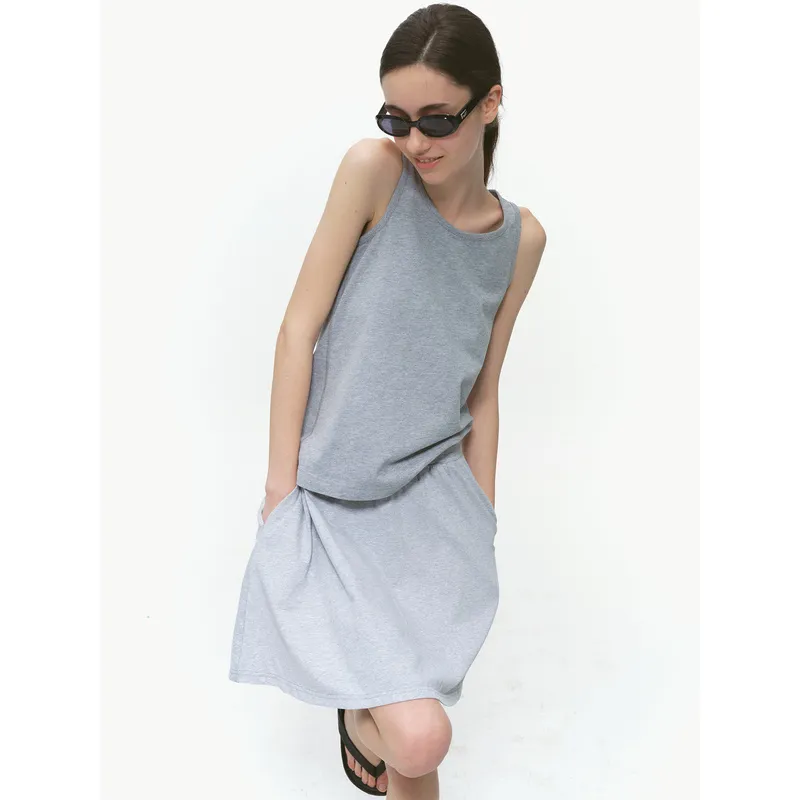 COUNTRY MOMENT Casual Short Skirts Women's Light Heather Gray-4