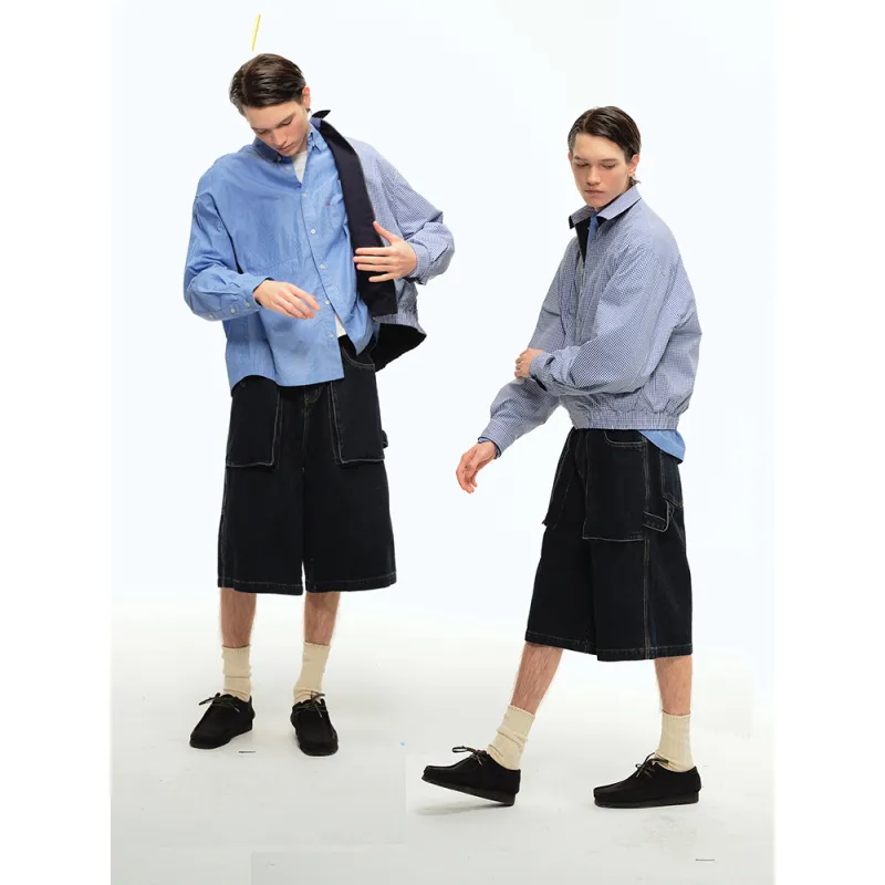 COUNTRY MOMENT Denim Shorts Unisex Denim Blue-2