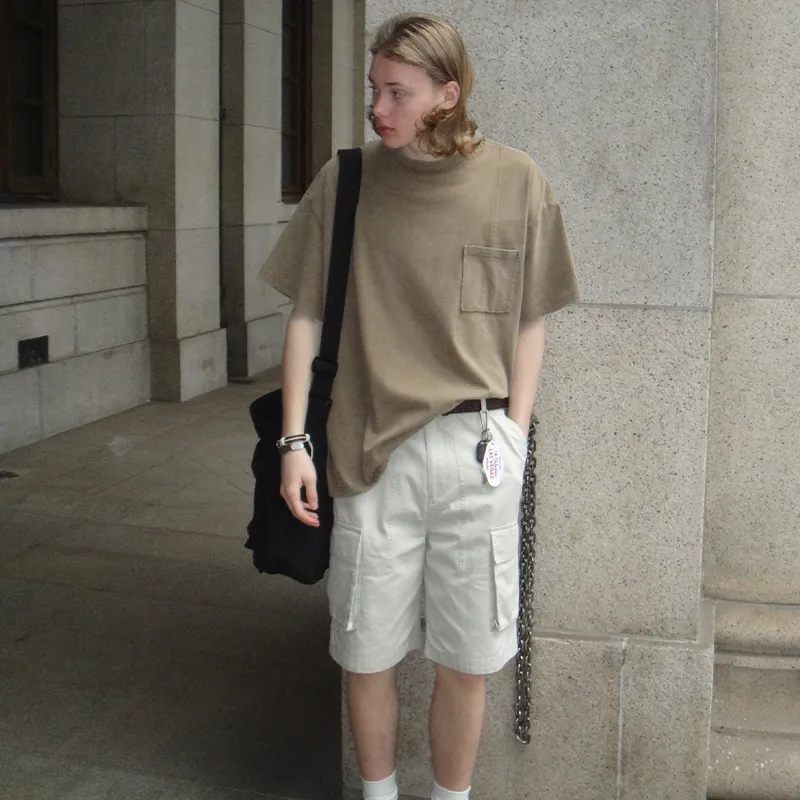 COUNTRY MOMENT Cargo Shorts Unisex Light Gray-6