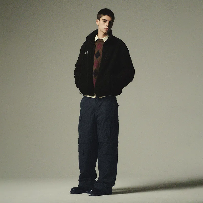 COUNTRY MOMENT Cargo Pants Unisex Navy Blue-5