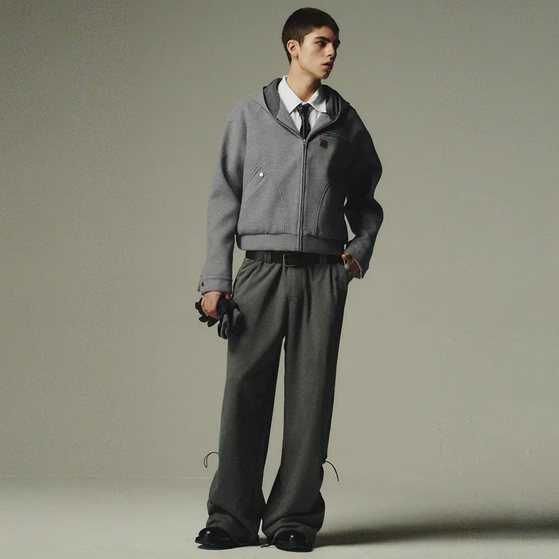COUNTRY MOMENT Casual Pants Unisex Gray-4