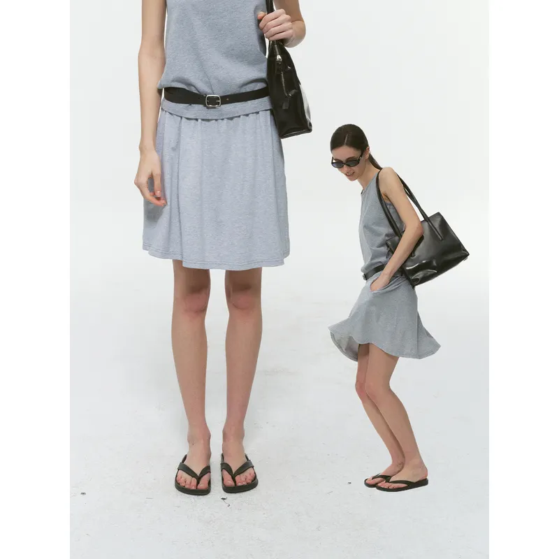 COUNTRY MOMENT Casual Short Skirts Women's Light Heather Gray-2