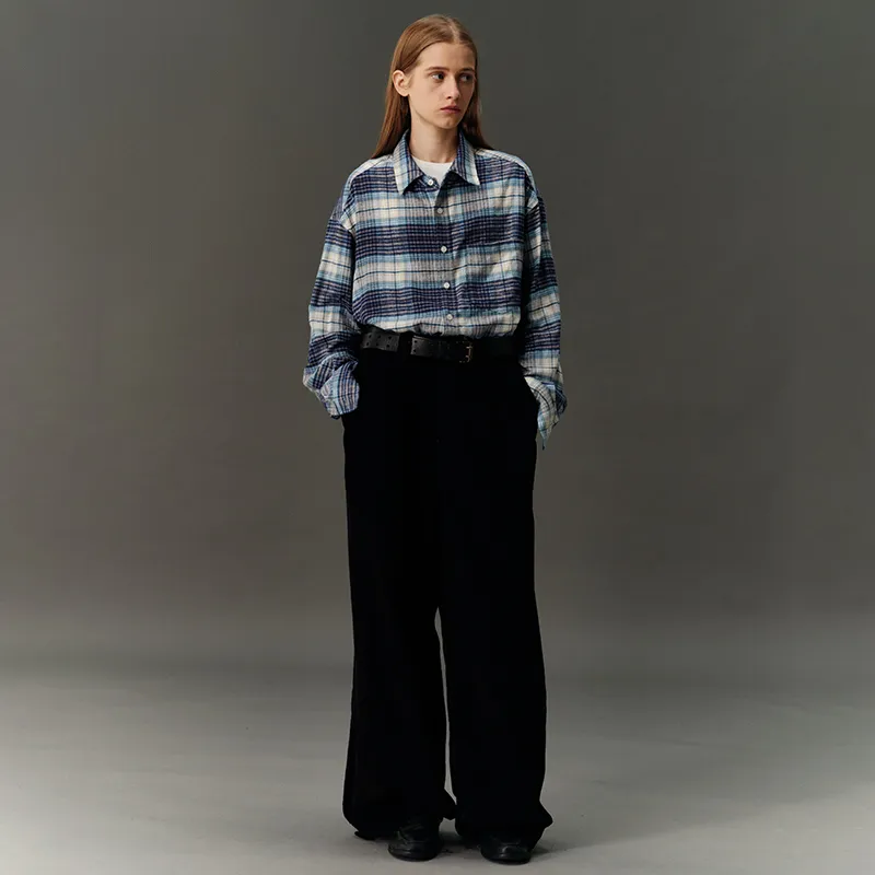 COUNTRY MOMENT Shirt Unisex Blue Plaid-6