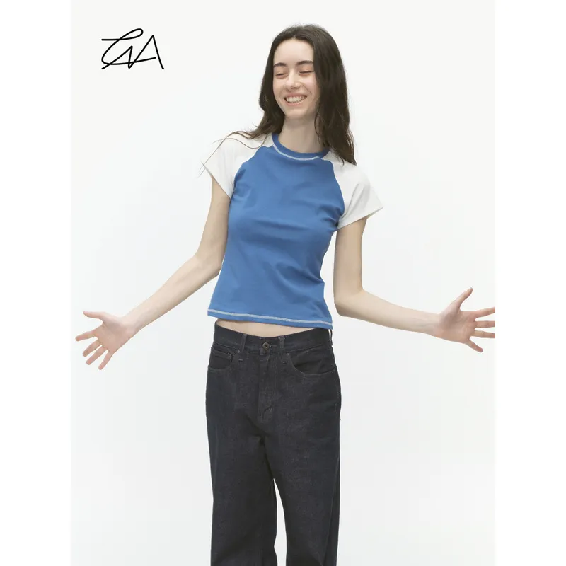 COUNTRY MOMENT T Shirt Women's Blue White-2