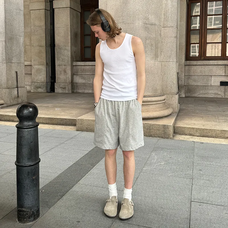 COUNTRY MOMENT Casual Shorts Unisex Gray-2