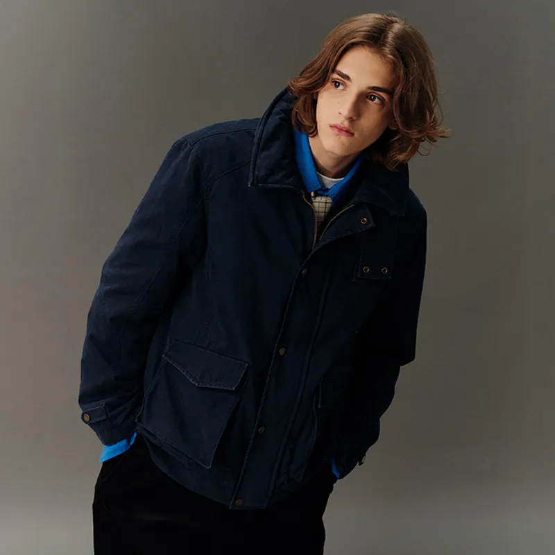 COUNTRY MOMENT Puffer Jacket Unisex Navy Blue-5