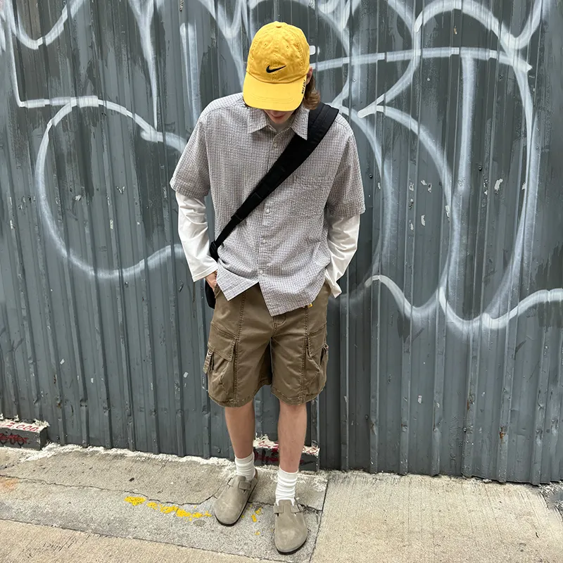 COUNTRY MOMENT Cargo Shorts Unisex Sand Washed-6
