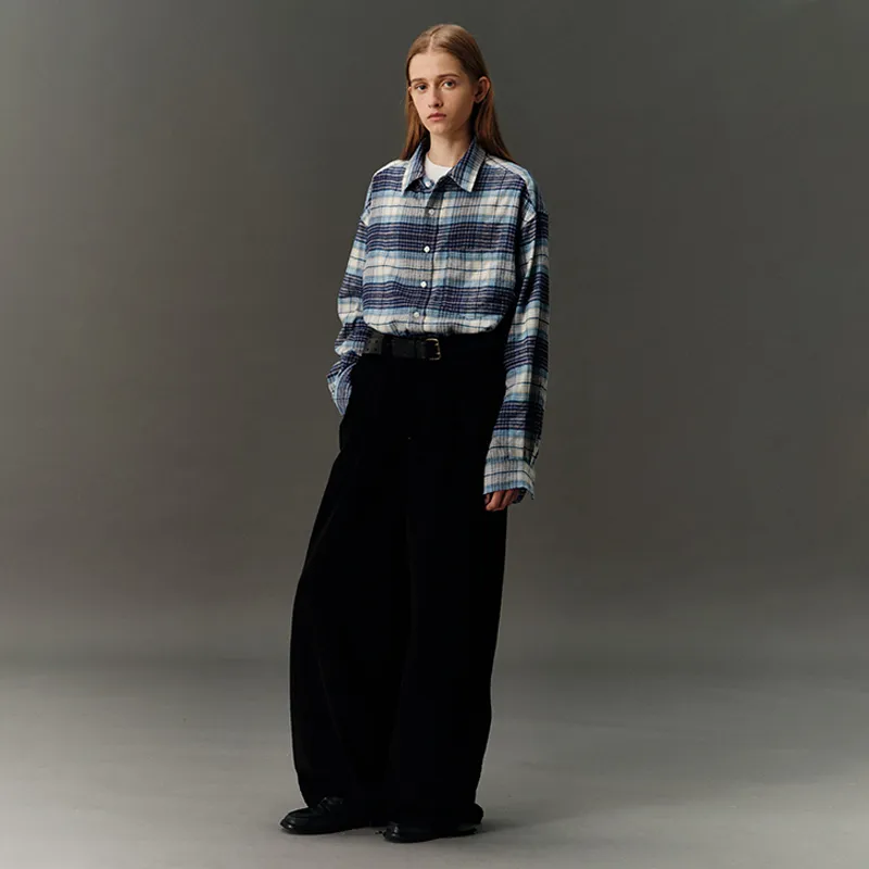 COUNTRY MOMENT Shirt Unisex Blue Plaid-3