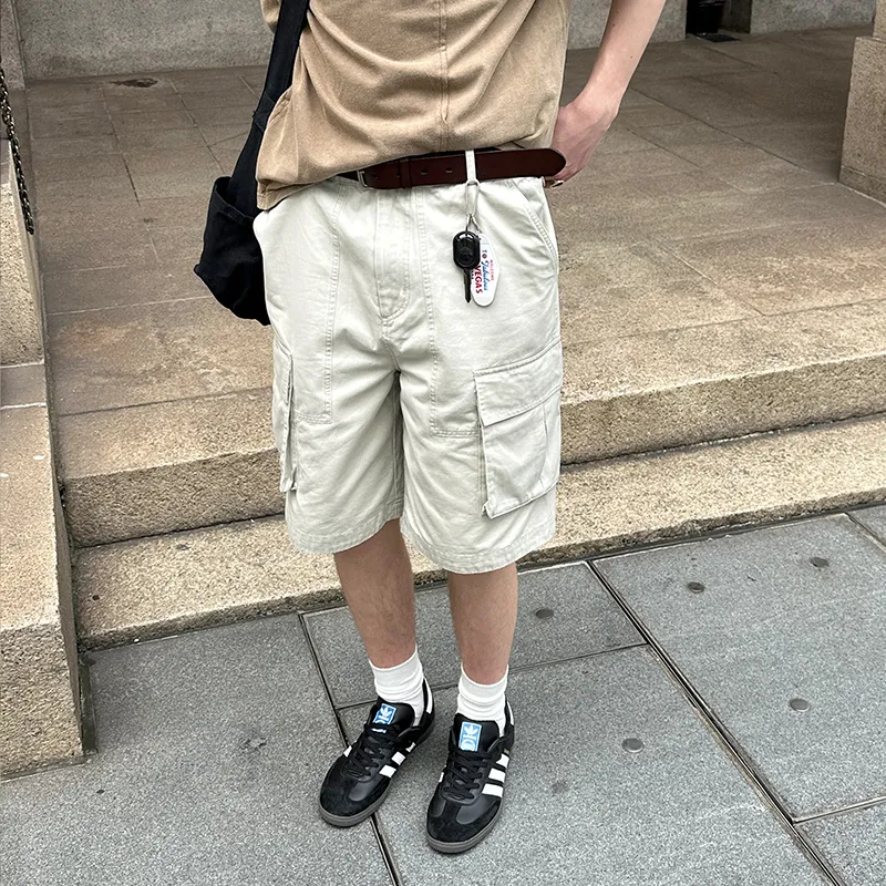 COUNTRY MOMENT Cargo Shorts Unisex Light Gray-3