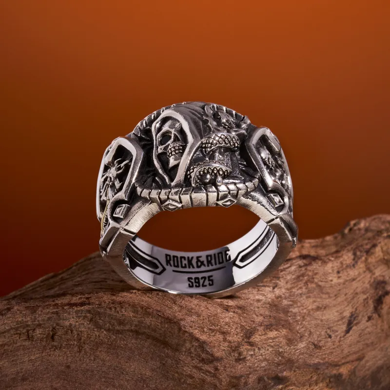 ROCK&RIDE 925 Sterling Silver Rings Men's-22