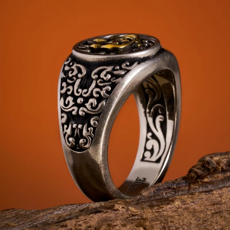 ROCK&RIDE 925 Sterling Silver, Copper Rings Men's-3