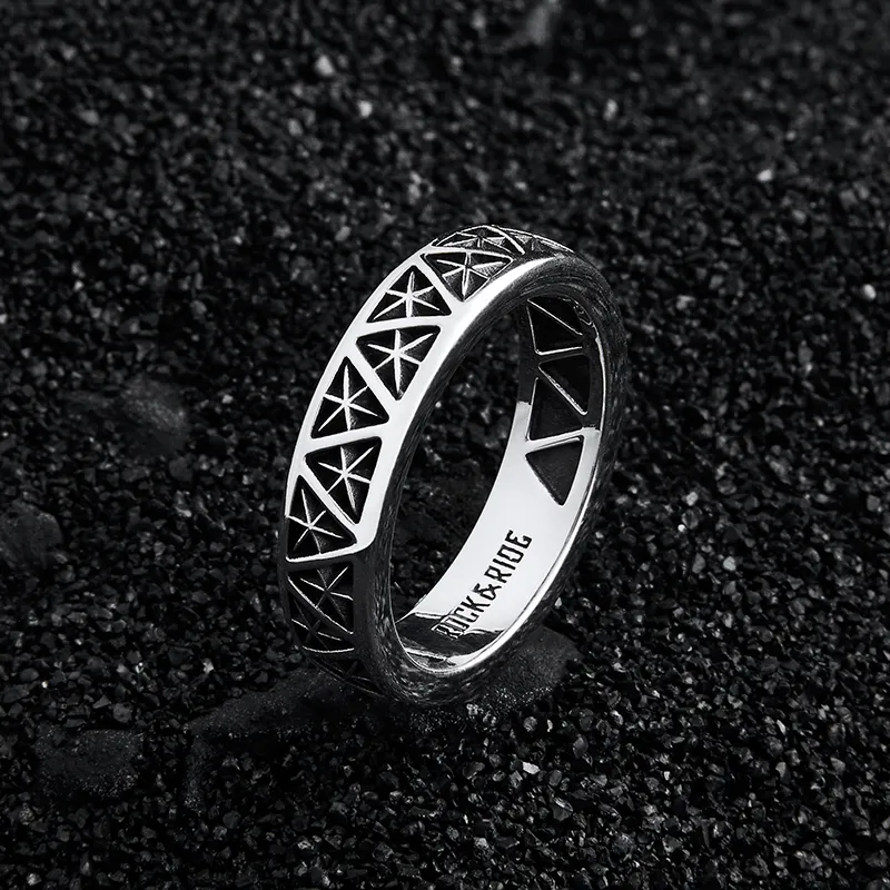 ROCK&RIDE 925 Sterling Silver Rings Men's-4