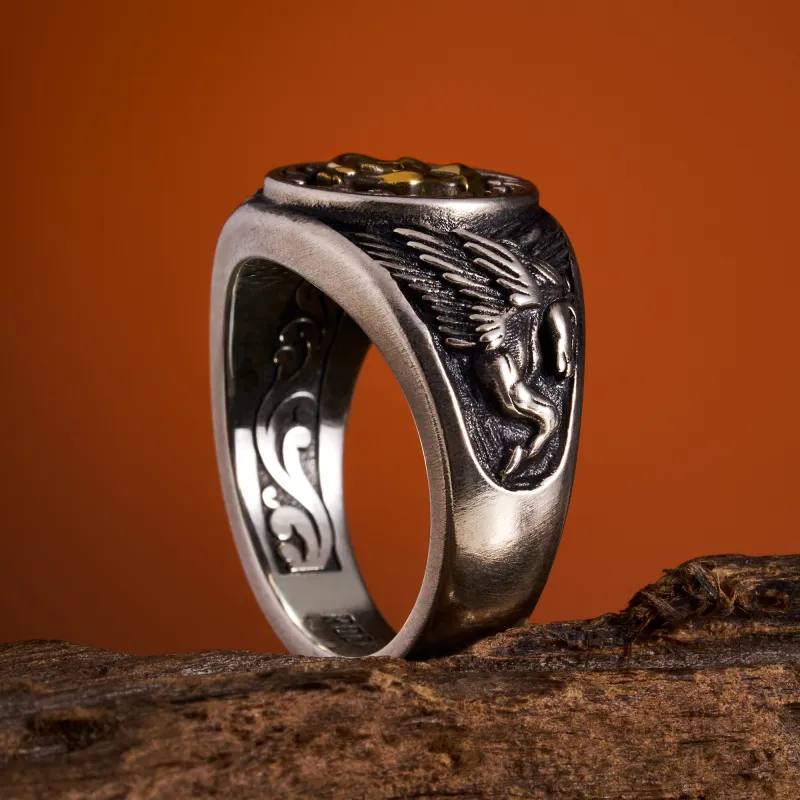 ROCK&RIDE 925 Sterling Silver, Copper Rings Men's-4