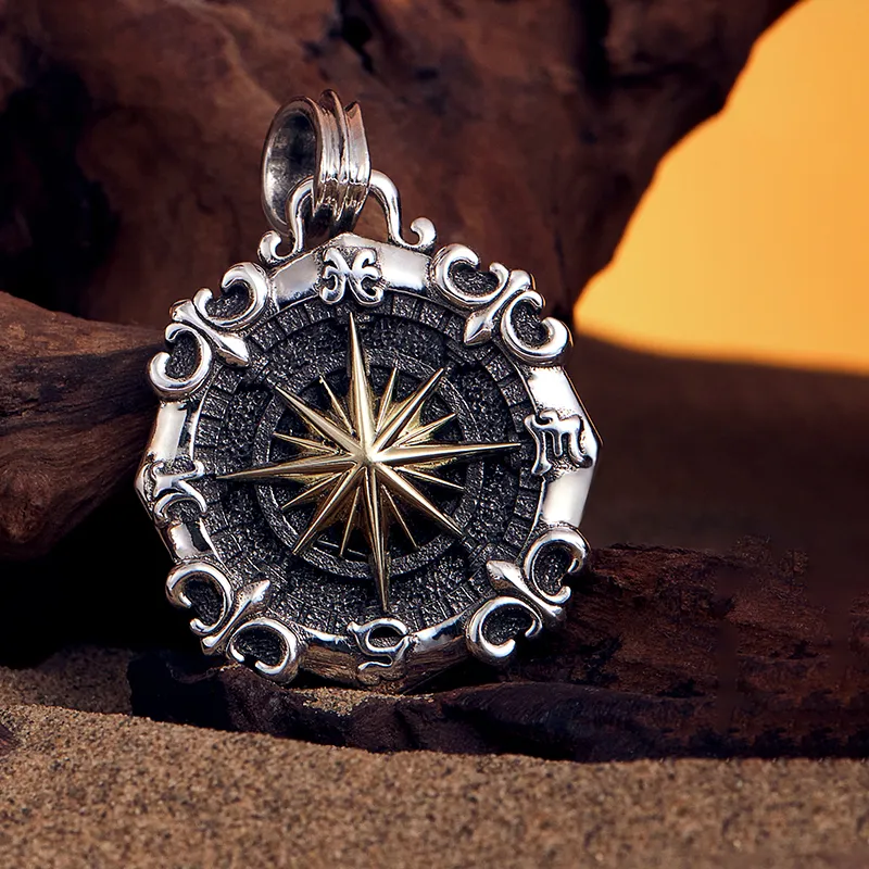ROCK&RIDE 925 Sterling Silver Copper Charm/Pendant Unisex-4