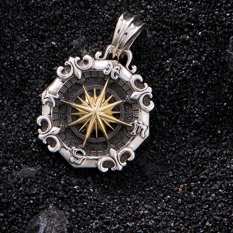 ROCK&RIDE 925 Sterling Silver Copper Charm/Pendant Unisex-5