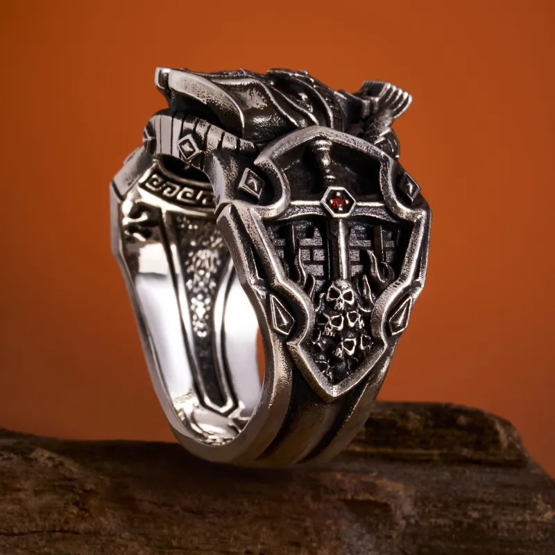 ROCK&RIDE 925 Sterling Silver Rings Men's-18