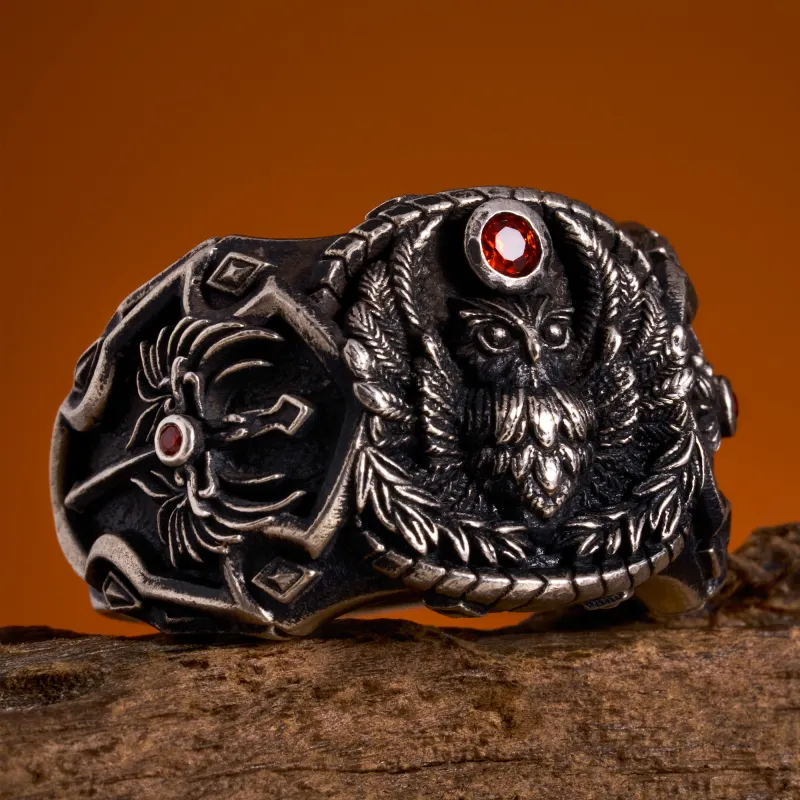 ROCK&RIDE 925 Sterling Silver Rings Men's-12