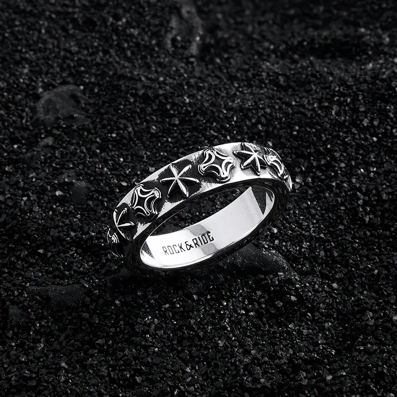 ROCK&RIDE 925 Sterling Silver Rings Men's-4