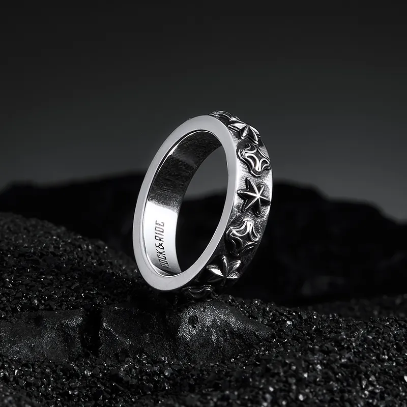 ROCK&RIDE 925 Sterling Silver Rings Men's-2
