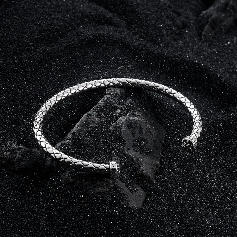 ROCK&RIDE 925 Sterling Silver Bangles Unisex-3
