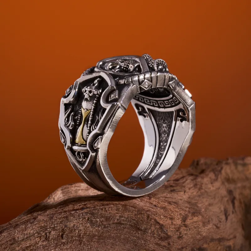 ROCK&RIDE 925 Sterling Silver Rings Men's-23