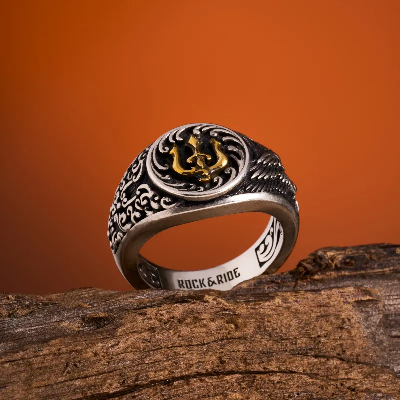 ROCK&RIDE 925 Sterling Silver, Copper Rings Men's-2