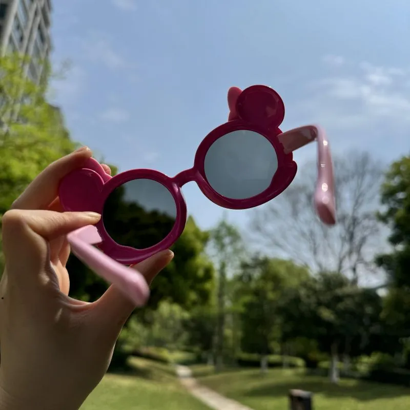 Disney Minnie Series TPEE Irregular Shape Sunglasses Kids' Plum Red Black-11