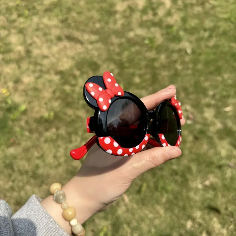 Disney Minnie Series TPEE Irregular Shape Sunglasses Kids' Plum Red Black-5