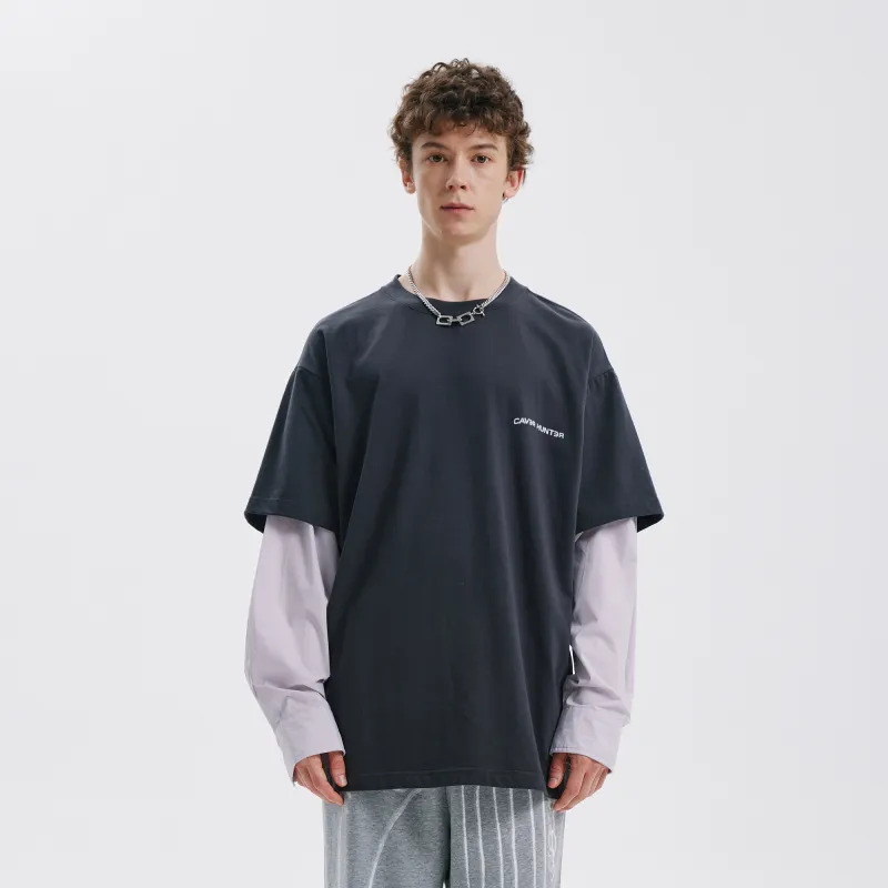 Caver&Hunter SS23 Mock Two Piece Long Sleeved T Shirt Unisex-2