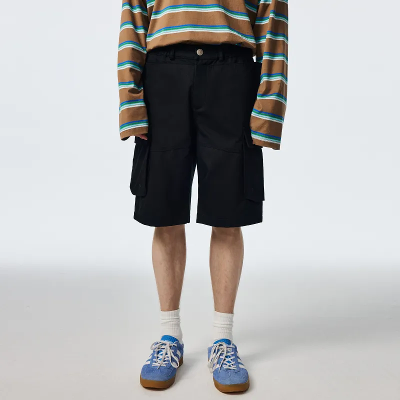 Caver&Hunter Cargo Shorts Unisex Black-4