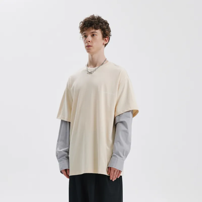 Caver&Hunter SS23 Mock Two Piece Long Sleeved T Shirt Unisex-10