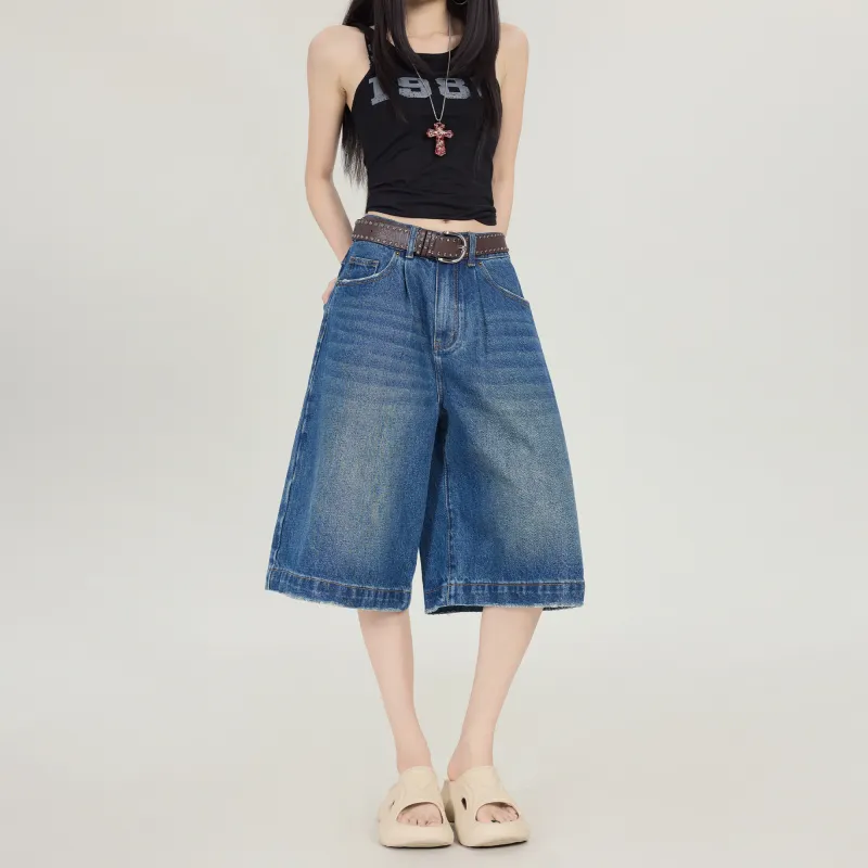 Poyz Denim Shorts Women's Vintage Blue-3