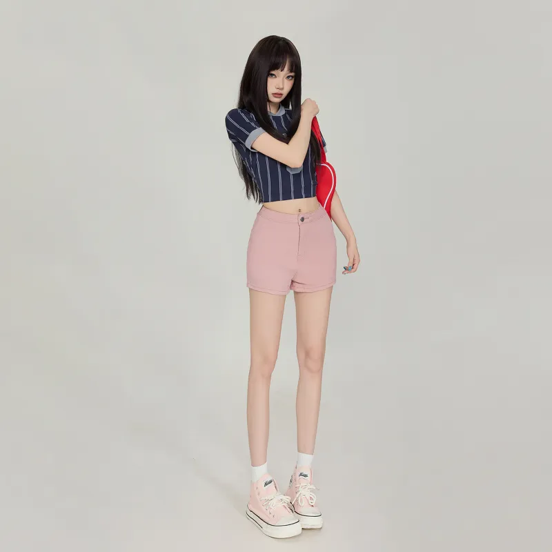 Poyz Denim Shorts Women's Dirty Pink-6