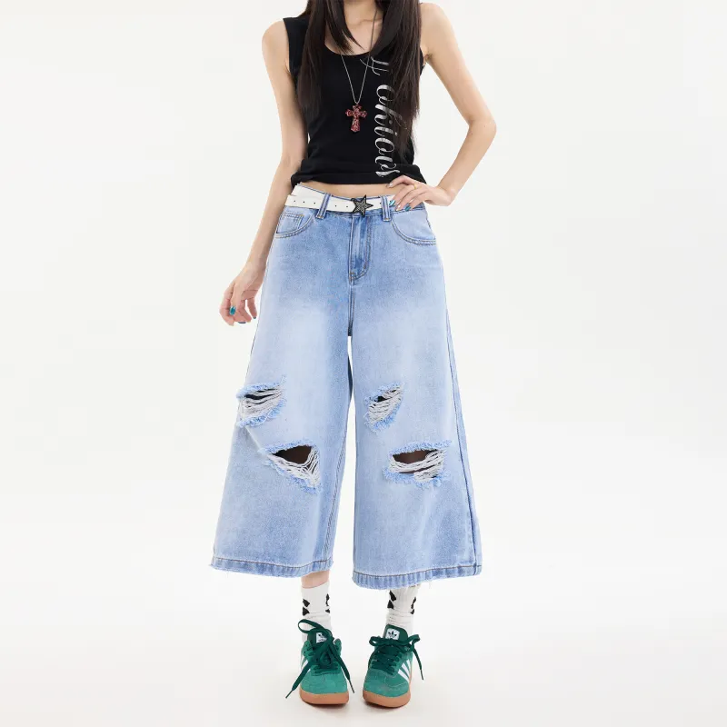 Poyz Denim Shorts Women's Sky Blue-11